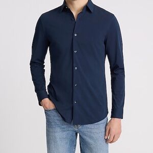 Express 1MX Slim Navy Blue Shirt Size Medium